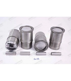 Jeu de 4 chemises et pistons Ø 77mm avec segments et axes ( Ø21x65mm) - A110 / R12G (1565cc) - 1