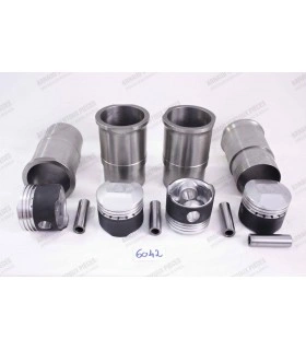 Set of 4 liners and pistons Ø 77.8mm with segments and pins - 1596cc (807 engine) - 1