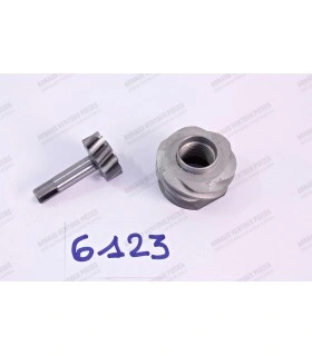 Set of 6x11-tooth tachometer nut and pinion (screwdriver end) - gearbox 365 - ref 7700540649 - 1