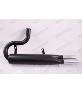 Double exhaust chrome silencer for original collector - R8 / R8 S / Alpine GT4 / Caravelle / A110.V85 (1st version) - 1