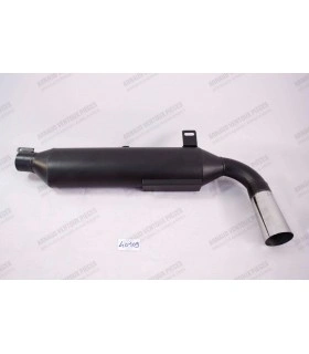 Transverse silencer with chrome outlet - Inlet Ø 45mm / overall length 74cm (812 engine) - 1