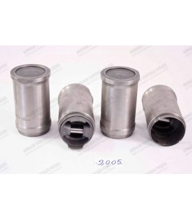 Jeu de 4 pistons et 4 chemises Ø60 - 904 CC avec segments axe Ø14mm complet - 1