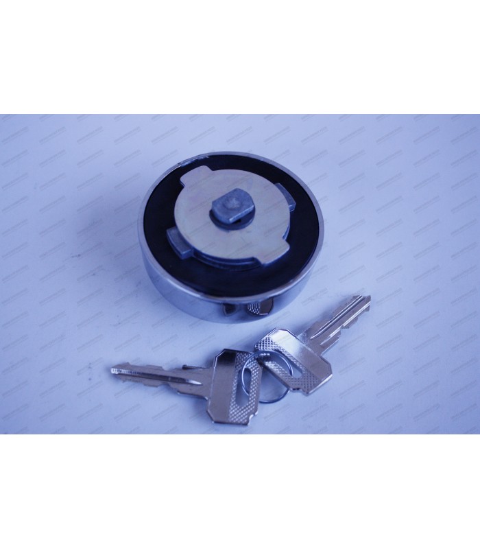 Fuel tank cap 1/4 turns with keys (chrome steel) - 2