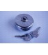 Fuel tank cap 1/4 turns with keys (chrome steel) - 3