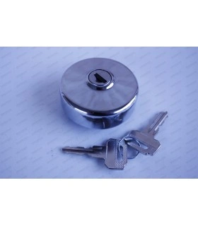 Fuel tank cap 1/4 turns with keys (chrome steel) - 3