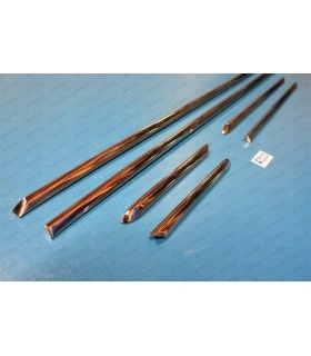 Kit de 6 baguettes latérales en inox poli de portes et ailes - 2ème modèle (1300cc / 1600cc) - 4