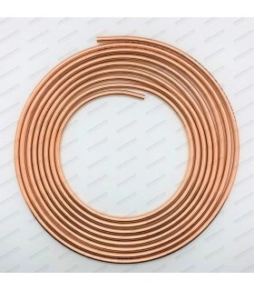 Couronne de 5 mètres de tube cuivre pour circuit d'essence - Ø 6mm - 1