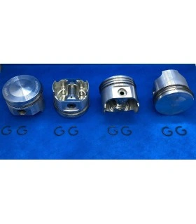 Set of 4 forged pistons with rings and pins (Ø14mm) - Ø 60mm - R1093 (904cc) - 2