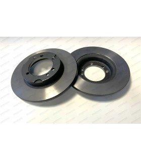 Pair of front or rear solid brake disc Ø 254mm x Thickness 12mm (4 mounting holes) - 1