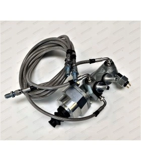 Dual circuit master cylinder with adaptation wedge and 3 hoses - Renault Kangoo type - 2