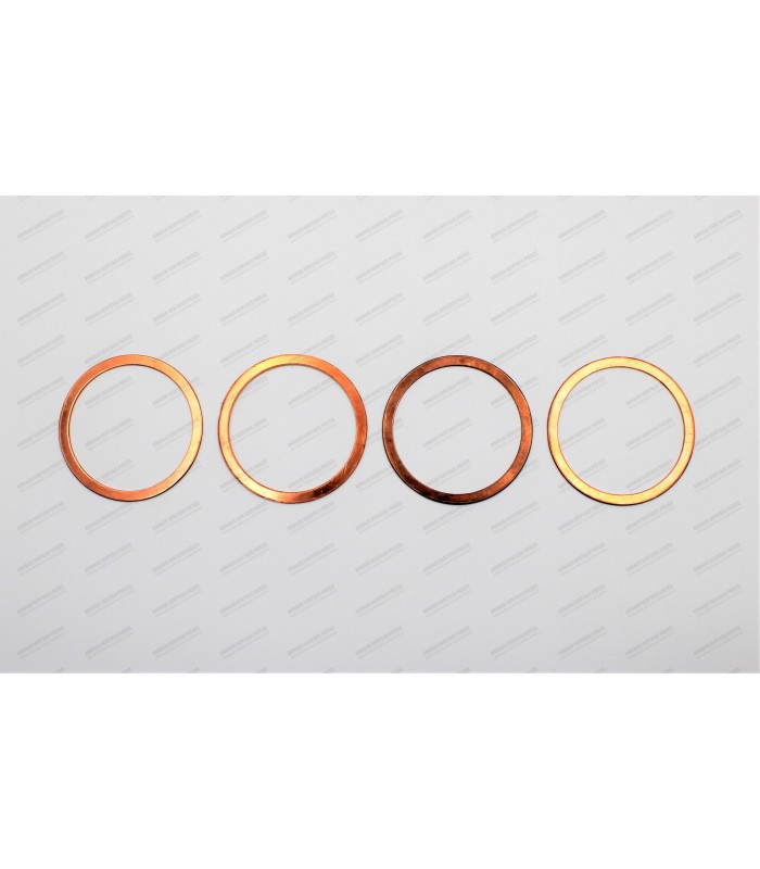 Kit of 4 liner base copper seals - Ø 60mm thickness 1mm - 2