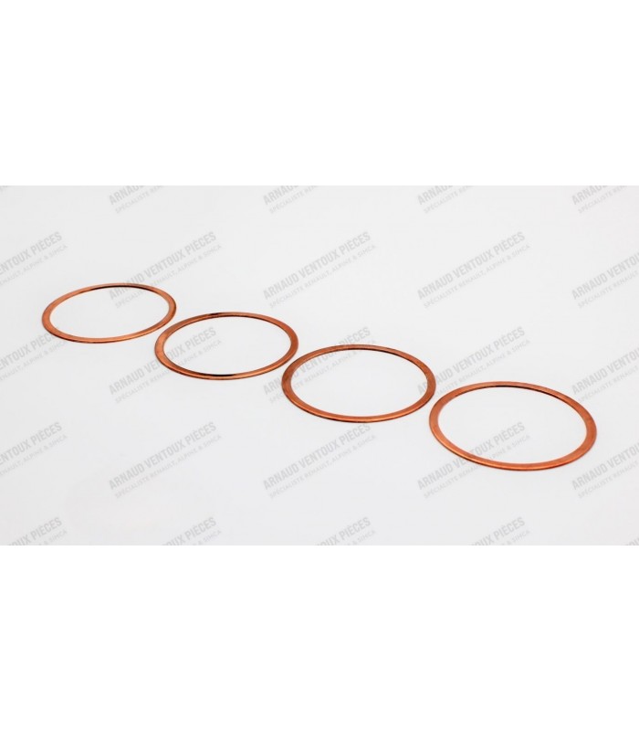 Kit of 4 liner base copper seals - Ø 62.5mm thickness 1mm - 1