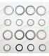 Kit of 16 valve spring washers (1600cc engine) - Ref 0608420800 (8 pieces) and Ref 7700524534 (8 pieces) - 1