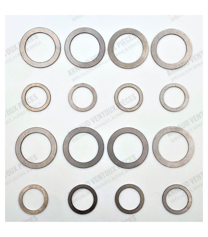 Kit of 16 valve spring washers (1600cc engine) - Ref 0608420800 (8 pieces) and Ref 7700524534 (8 pieces) - 1