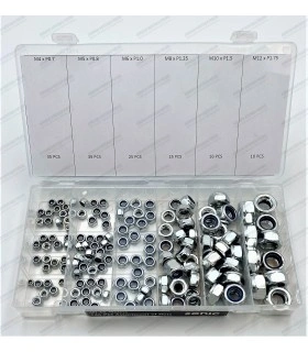 Assortment of locking nuts - M4, M5, M6, M8 & M12 - 146 pieces - 1