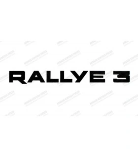 Autocollant noir de jupe Arrière "Rallye 3" - 1