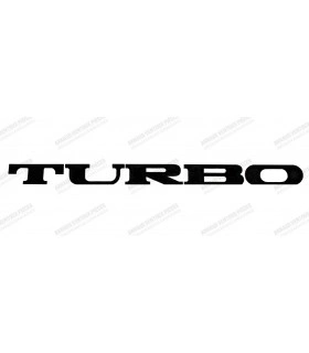 Autocollant noir "Turbo" de lunette Arrière - R5 Alpine Turbo (122B) - 1