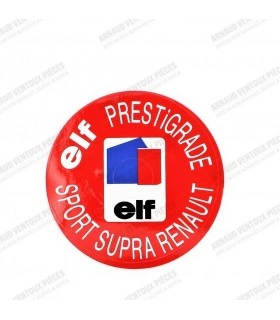 Autocollant de bouchon d'huile " Renault ELF Prestigrade Sport Suppra Renault" - Ø 48mm (Extérieur) - 1