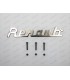 "Renault" italic logo - rear cover (polished stainless steel) - 1