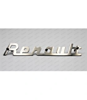 "Renault" italic logo - rear cover (polished stainless steel) - 2