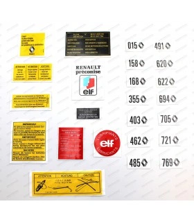 sticker kit for engine compartment and door entrances (with color code) - R5 Alpine/R5Alpine Turbo - 2