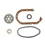 Timing kit with chain - sprockets (x2) - cork casing gasket - oil seal - 1