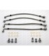 kit of 4 "Goodridge" aviation brake hoses (stainless steel braided) - Front and rear big brake assembly - 2