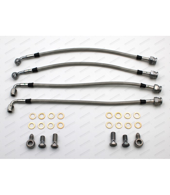 kit of 4 "Goodridge" aviation brake hoses (stainless steel braided) - Front and rear big brake assembly - 2