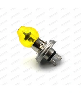 Ampoule de phare code européen avec globe jaune - H4 - 1