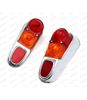 Pair of chrome rear lights with seal - A110 cabriolet and 4L - 2