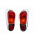 Pair of chrome rear lights with seal - A110 cabriolet and 4L - 3