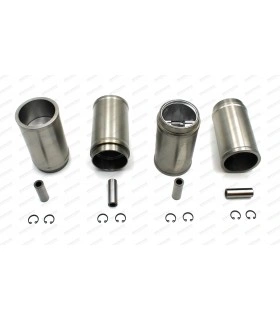 Set of 4 pistons and 4 liners Ø 58mm with segments and pin (Ø 16x46x9.5mm) - 845cc engine - 1