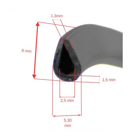 Joint de lèche vitre extérieur adaptable à coller (Vendu au mètre)