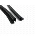 Set of fixed window seals for rear doors with vertical window seal