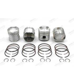 Jeu de 4 pistons forgés Ø 70mm avec segments et axes (Ø20x50mm) - R8G 1100G (Moteur 1108cc) - 1