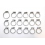 Kit of 18 stainless steel serflex clamps for engine cooling circuit - A310.4