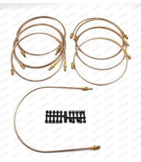 Kit of x7 copper brake pipes (Superior quality) - Fitting for original braking system - A310.6 - 1