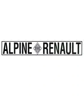 Autocollant "Alpine Renault" Noir Brillant (Sans Fond) - 1