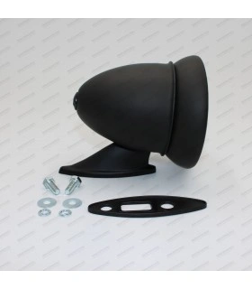 Matte Black "Obus" Rearview Mirror - Right or Left (Fixed by two screws) - Supplied with seal and fixing screws (x2) - 1