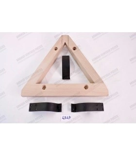 Wooden triangular front trunk fuel tank support with 3 fixing lugs - 1